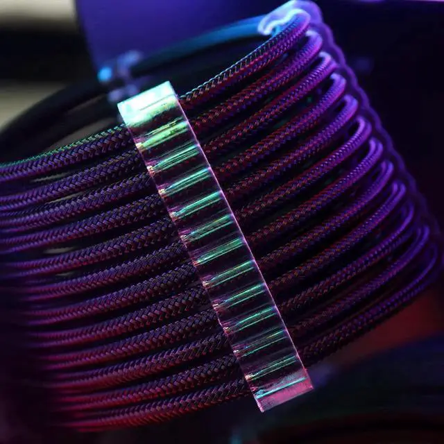 Alt view image 4 of 6 - Aomoproing   PSU Extension Cable Kit Custom Sleeved Power Supply Cable Mod for PC Build 18AWG 24Pin ATX /8 (4+4) Pin EPS CPU Cable /8 (6+2) Pin PCI-E GPU PSU Cables 6PCS with Cable Comes Black