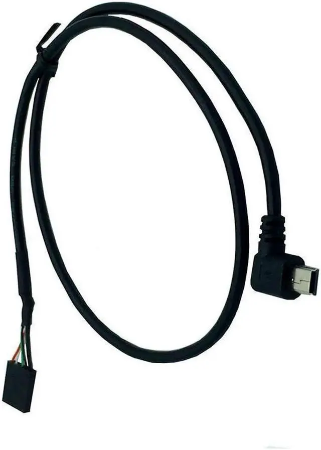 Alt view image 2 of 4 - Aomoproing 50CM usb mini 5P Male 90 Right angle to 1x 5Pin Female 2.54 USB header motherboard cable