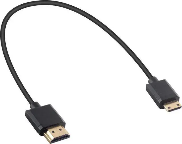 Main image of AOMOPROING Short Mini HDMI to HDMI Cable 1FT/30cm, Ultra Slim/Flexible Soft Mini HDMI Male to HDMI Male Supports High-Speed 4K@60Hz, 3D, 18Gbps, 1080P for Projector, Monitor, Camcorde