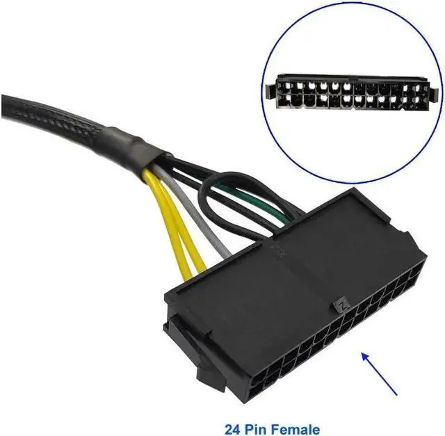 Alt view image 4 of 4 - 24 Pin to 6 Pin ATX PSU Power Adapter Cable for D-ell Motherboard with 6 Pin Port 13.3-inch(34cm)