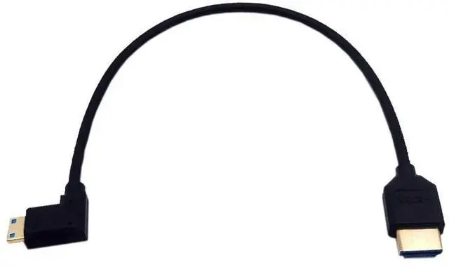 Main image of 1ft Mini HDMI 8K to HDMI 8K Ultra HD Cable, 3D 48Gpbs Right Angle Mini HDMI 2.1 Version Male to Straight HDMI 2.1 Version Male Adapter Cable For Xbox PS4 PS5 TV Switch, Support 8K@60HZ 4K@120Hz