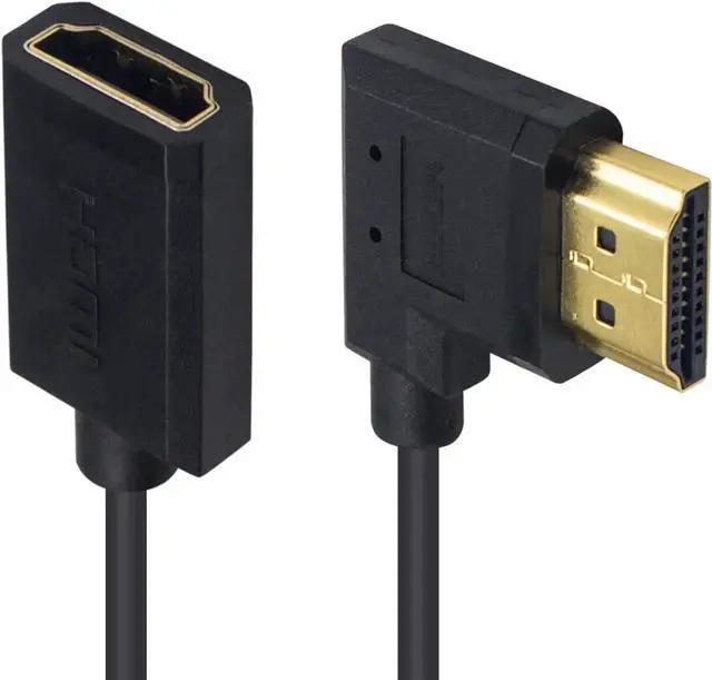 Alt view image 4 of 7 - AOMOPROING 8K HDMI Extender Cable, HDMI Extension Adapter Cable, Right Angled HDMI Male to Female Coiled Cable Compatible for Nintendo Switch, Xbox One S 360, PS5, Blu Ray Player, etc 6 Feet/1.8M