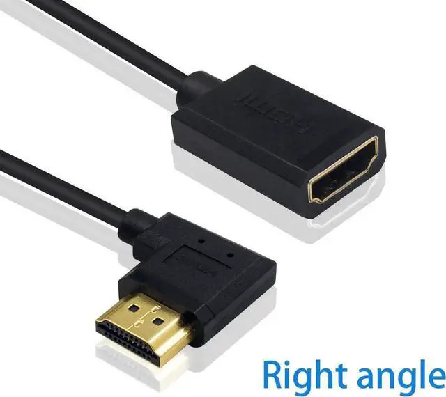 Alt view image 2 of 7 - AOMOPROING 8K HDMI Extender Cable, HDMI Extension Adapter Cable, Right Angled HDMI Male to Female Coiled Cable Compatible for Nintendo Switch, Xbox One S 360, PS5, Blu Ray Player, etc 6 Feet/1.8M