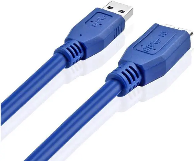 Alt view image 3 of 4 - Aomoproing 1M/3FT Blue USB 3.0 Type A Male To Micro B Male Superspeed Cable Adapter
