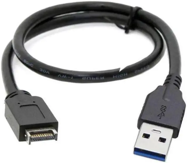 Alt view image 3 of 5 - Aomoproing USB 3.1 Front Panel Header to USB 3.0 Type-A Male Extension Data Cable 50cm