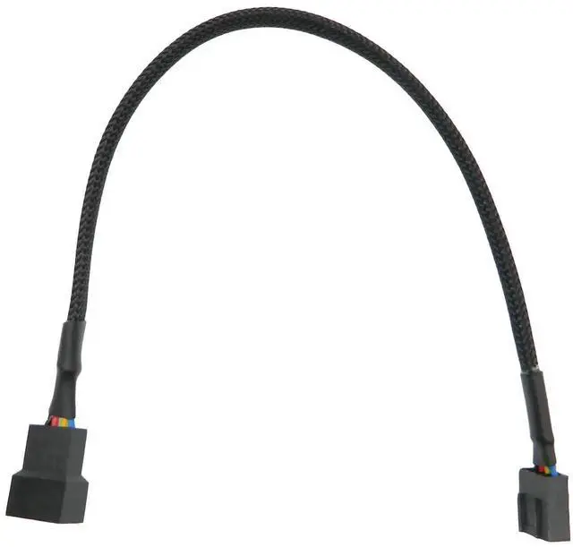 Alt view image 3 of 5 - 5PCS 4-Pin PWM Fan Splitter Cable Sleeved Braided Adapter Computer PC Fan Extension Power Supply Cable Converter Cord Wire Compatible with Computer ATX Case 4-Pin/3-Pin Cooling Fan Cable