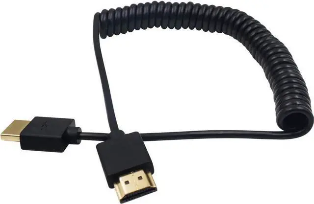 Alt view image 5 of 5 - AOMOPROING 4K Coiled HDMI Cable 6FT/1.8M, HDMI Male to Male Extender Cable for 3D and 4K Ultra HD TV Stick