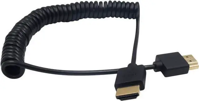Alt view image 3 of 5 - AOMOPROING 4K Coiled HDMI Cable 6FT/1.8M, HDMI Male to Male Extender Cable for 3D and 4K Ultra HD TV Stick