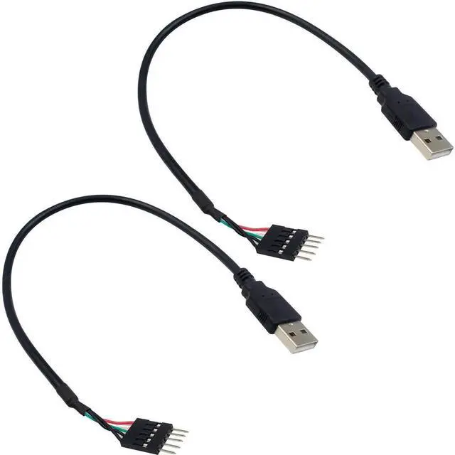 Alt view image 3 of 5 - Aomoproing USB to USB Motherboard Header Cable, USB 2.0 Type A Male to 5 Pin Male Header Dupont Cable Cord 30CM/12IN (2 Pack)