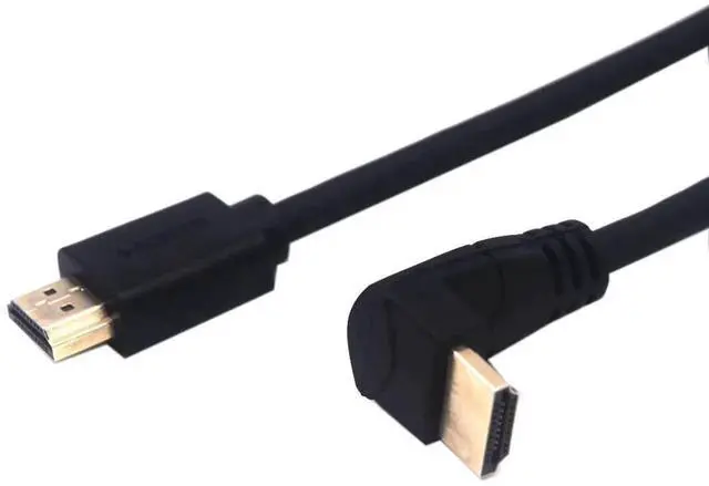 Alt view image 5 of 7 - AOMOPROING 2ft 18Gbps HDMI 4K@60Hz Cable, Up Angle HDMI 2.0 Male to Male HD High Speed Shield Cord for Xbox HDTV PS4 PS5 Switch
