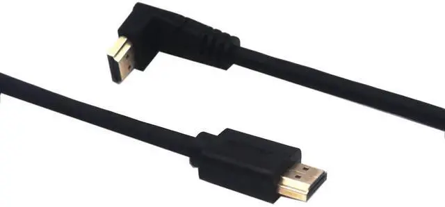 Alt view image 7 of 7 - AOMOPROING 2ft 18Gbps HDMI 4K@60Hz Cable, Up Angle HDMI 2.0 Male to Male HD High Speed Shield Cord for Xbox HDTV PS4 PS5 Switch
