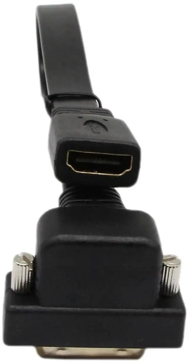 Alt view image 5 of 6 - AOMOPROING DVI to HDMI Cable Gold-Plated 90 Degree Angle DVI 24 1 Male to HDMI Female 1080p Video Converter - Flat, HDTV, Plasma, DVD & Projector Adapter