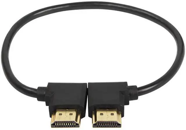 Alt view image 2 of 6 - AOMOPROING Gold Plated High Speed 90 Angle Right HDMI Male to Left HDMI Male Adapter Cable Supports Ethernet, 3D and Audio Return (0.3M R-L)