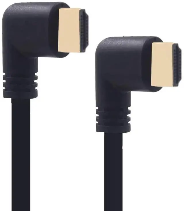 Alt view image 5 of 6 - AOMOPROING 1.5ft 18Gbps 4K@60Hz HDMI Cable, Left Angle to Left Angle HDMI 2.0 Male Adapter HD High Speed Shield Cord for Xbox HDTV PS4 PS5 Switch