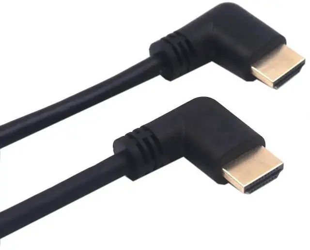 Alt view image 3 of 6 - AOMOPROING 1.5ft 18Gbps 4K@60Hz HDMI Cable, Left Angle to Left Angle HDMI 2.0 Male Adapter HD High Speed Shield Cord for Xbox HDTV PS4 PS5 Switch