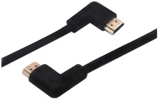 Alt view image 6 of 6 - AOMOPROING 1.5ft 18Gbps 4K@60Hz HDMI Cable, Right Angle to Right Angle HDMI 2.0 Male Adapter HD High Speed Shield Cord for Xbox HDTV PS4 PS5 Switch