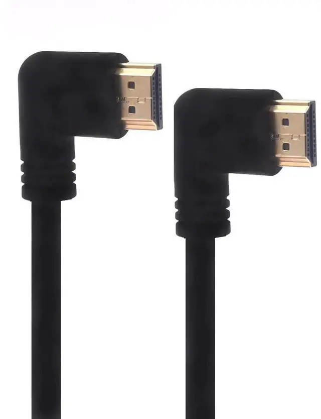 Alt view image 5 of 6 - AOMOPROING 1.5ft 18Gbps 4K@60Hz HDMI Cable, Right Angle to Right Angle HDMI 2.0 Male Adapter HD High Speed Shield Cord for Xbox HDTV PS4 PS5 Switch