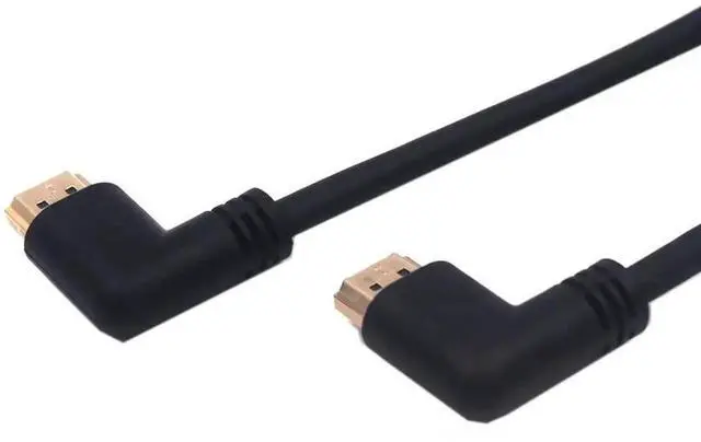 Alt view image 4 of 6 - AOMOPROING 1.5ft 18Gbps 4K@60Hz HDMI Cable, Right Angle to Right Angle HDMI 2.0 Male Adapter HD High Speed Shield Cord for Xbox HDTV PS4 PS5 Switch