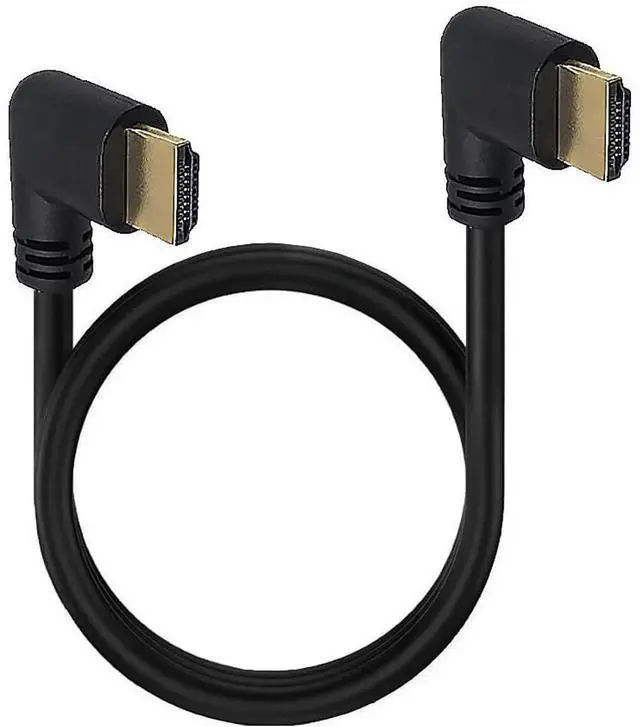 Main image of AOMOPROING 1.5ft 18Gbps 4K@60Hz HDMI Cable, Left Angle to Left Angle HDMI 2.0 Male Adapter HD High Speed Shield Cord for Xbox HDTV PS4 PS5 Switch