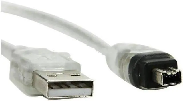 Alt view image 2 of 3 - Aomoproing IEEE 1394 Firewire 4 Pin Male iLink Adapter to USB Male Cord Cable 100cm for DCR-TRV75E DV