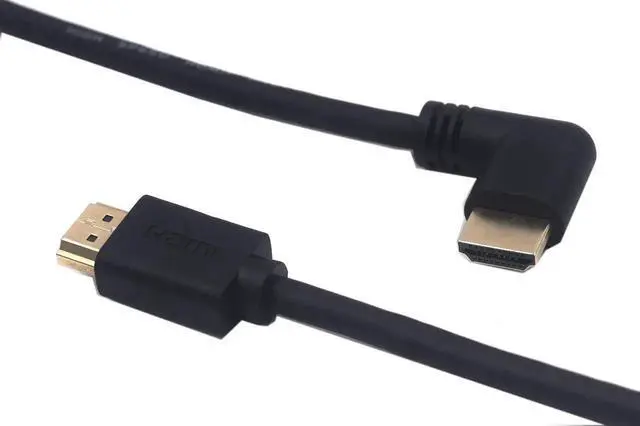 Alt view image 4 of 6 - AOMOPROING 2ft 18Gbps HDMI 4K@60Hz Cable, Left Angle HDMI 2.0 Male to Male HD High Speed Shield Cord for Xbox HDTV PS4 PS5 Switch