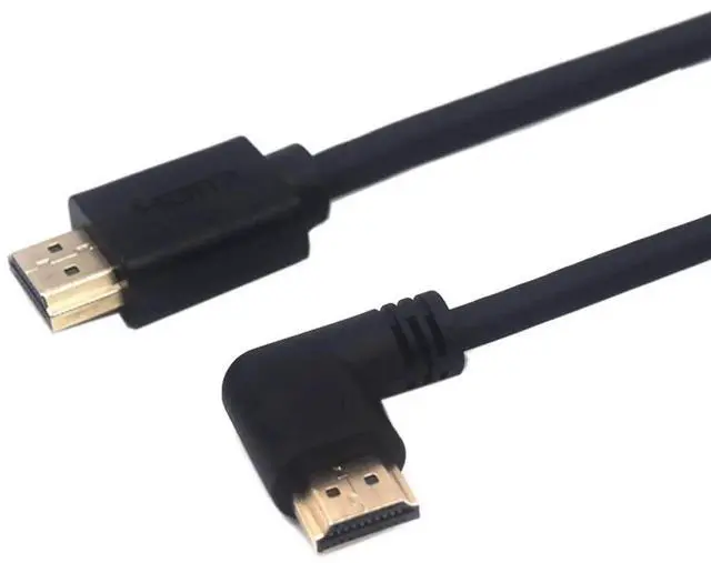 Alt view image 6 of 6 - AOMOPROING 2ft 18Gbps HDMI 4K@60Hz Cable, Left Angle HDMI 2.0 Male to Male HD High Speed Shield Cord for Xbox HDTV PS4 PS5 Switch