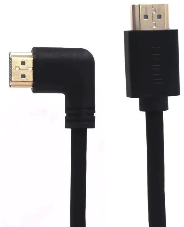 Alt view image 5 of 6 - AOMOPROING 2ft 18Gbps HDMI 4K@60Hz Cable, Left Angle HDMI 2.0 Male to Male HD High Speed Shield Cord for Xbox HDTV PS4 PS5 Switch