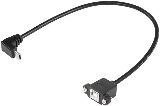 Main image of Aomoproing USB C Printer Cable, USB C to USB B Printer Cable, USB B 2.0 Female to USB C Male Printer Cable with Panel Mount Screw Holes for Printers, MIDI Controller DJ Controller(Panel Mount - 0.3M)