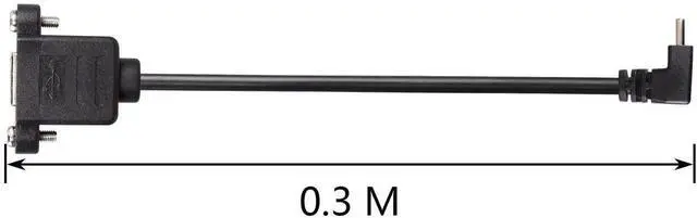 Alt view image 5 of 7 - Aomoproing USB C Printer Cable, USB C to USB B Printer Cable, USB B 2.0 Female to USB C Male Printer Cable with Panel Mount Screw Holes for Printers, MIDI Controller DJ Controller(Panel Mount - 0.3M)