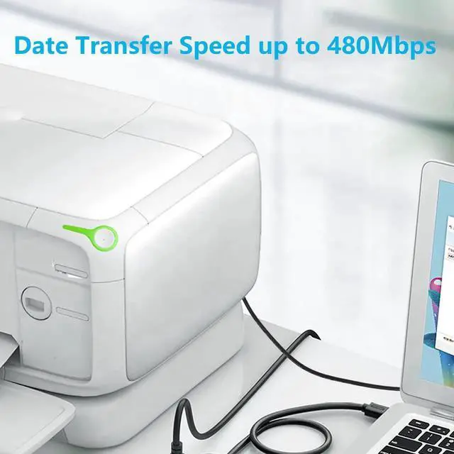 Alt view image 3 of 7 - Aomoproing USB C Printer Cable, USB C to USB B Printer Cable, USB B 2.0 Female to USB C Male Printer Cable with Panel Mount Screw Holes for Printers, MIDI Controller DJ Controller(Panel Mount - 0.3M)