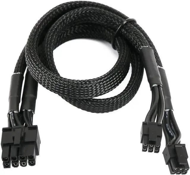 Main image of Dual Mini 6 Pin to 8 Pin PCI Express Video Card Power Adapter Braided Sleeved Cable for Mac Pro Tower/Power Mac G5 15-inches(2Pack)