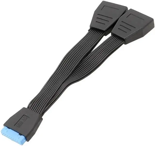 Alt view image 2 of 5 - Aomoproing   Motherboard USB Splitter Internal USB Hub 19 Pin USB 1 to 2 Splitter Cable 15CM