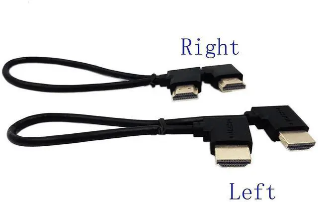 Alt view image 2 of 7 - AOMOPROING Gold Plated High Speed 90 Angle Right HDMI Male to Left HDMI Male Adapter Cable Supports Ethernet, 3D and Audio Return (0.3M RR-LL)