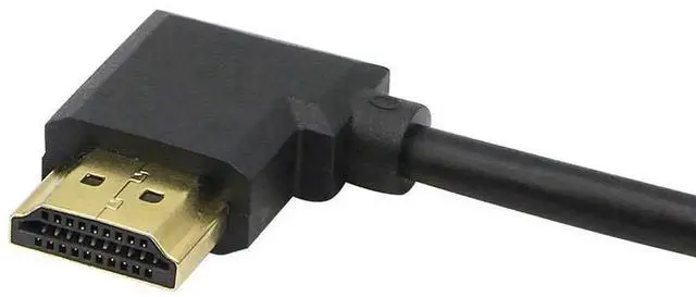 Alt view image 4 of 7 - AOMOPROING Gold Plated High Speed 90 Angle Right HDMI Male to Left HDMI Male Adapter Cable Supports Ethernet, 3D and Audio Return (0.3M 2Pack LL-LL)