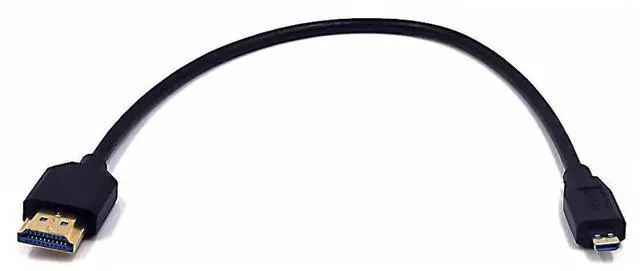 Main image of AOMOPROING 1ft Micro HDMI to HDMI 8K Cable, 2.1 Version 48Gpbs Straight Micro HDMI Male to Straight HDMI Male UHD 3D Cable for Xbox PS4 PS5 TV Switch, 8K@60HZ