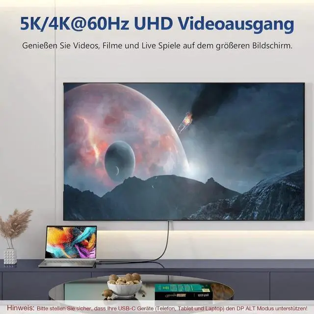 Alt view image 7 of 7 - Aomoproing 20Gbps USB C 3.2 Gen 2 Cable, Type C 4K@60Hz UHD Video 5A/240W PD3.1 Fast Charge w/E-Marker Compatible with Thunderbolt 3/4 for Phone 15Pro MacBook Pixel Monitor 0.5M