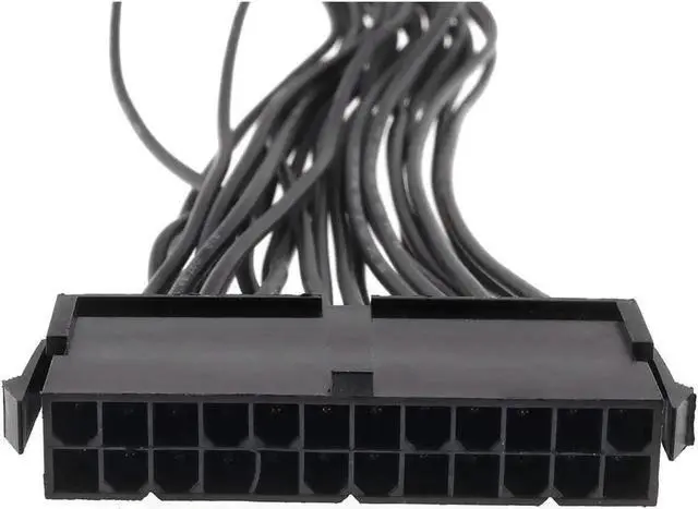 Alt view image 2 of 6 - Aomoproing ATX 24 Pin Extension Cable Lead 24 Pin Male to 24 Pin Female ATX Power Supply PSU Extension Cable Extender for Motherboard 32cm/12.6Inch