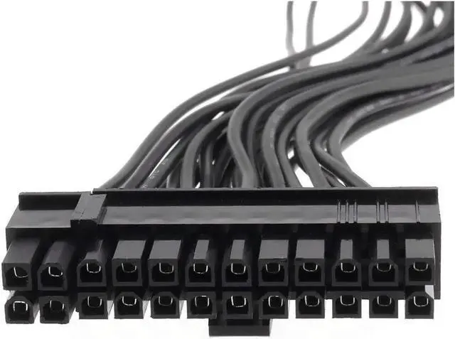 Alt view image 3 of 6 - Aomoproing ATX 24 Pin Extension Cable Lead 24 Pin Male to 24 Pin Female ATX Power Supply PSU Extension Cable Extender for Motherboard 32cm/12.6Inch