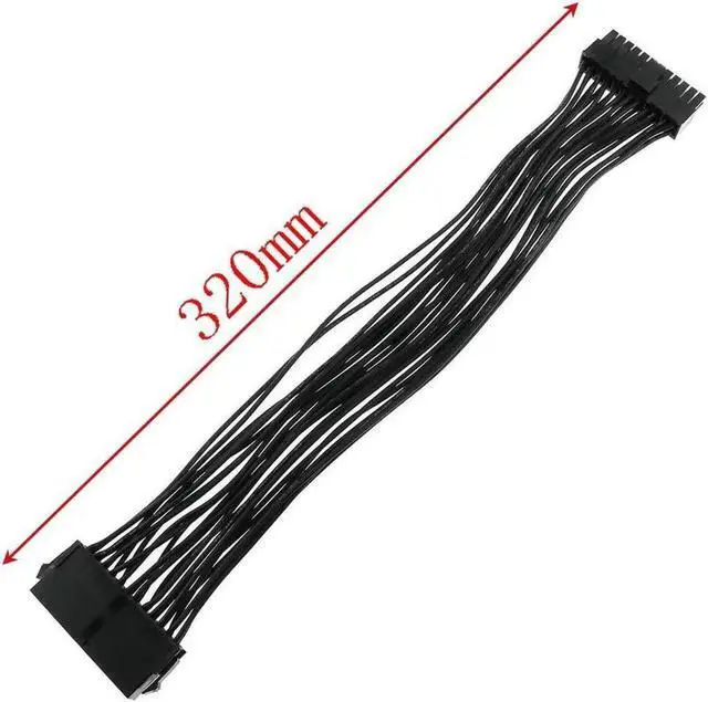 Alt view image 4 of 6 - Aomoproing ATX 24 Pin Extension Cable Lead 24 Pin Male to 24 Pin Female ATX Power Supply PSU Extension Cable Extender for Motherboard 32cm/12.6Inch