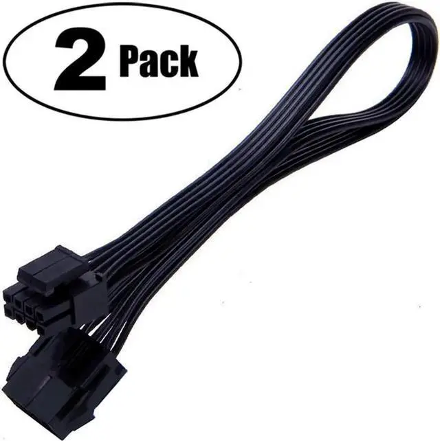 Alt view image 2 of 2 - EPS 8 Pin Power Extension Cable, ATX CPU 8 Pin Female to 8(4+4) Pin Male EPS Extension Cable for Motherboard 12 Inches (2 Pack)