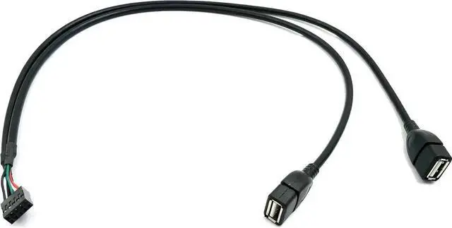 Alt view image 2 of 6 - Aomoproing USB Header Splitter - 10 Pin Motherboard to Dual USB 2.0 Female Extender Cable (2AF/10 Pin 0.5M)