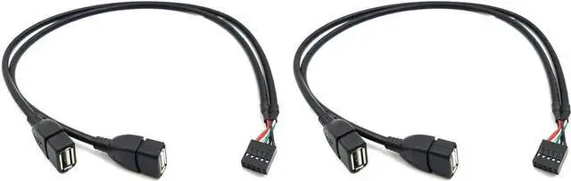 Main image of Aomoproing USB Header Splitter - 10 Pin Motherboard to Dual USB 2.0 Female Extender Cable (2AF/10 Pin 0.5M)