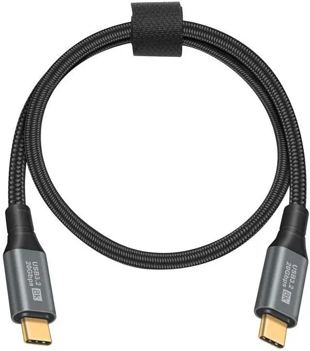 Main image of Aomoproing Short USB C to USB C Cable 1.5ft, 20Gbps Data Transfer & 100W USB 3.2 Gen 2 Type C to Type C Fast Charger Cable Nylon Braided Support 8K@60Hz Video for Thunderbolt3, MacBook Pro