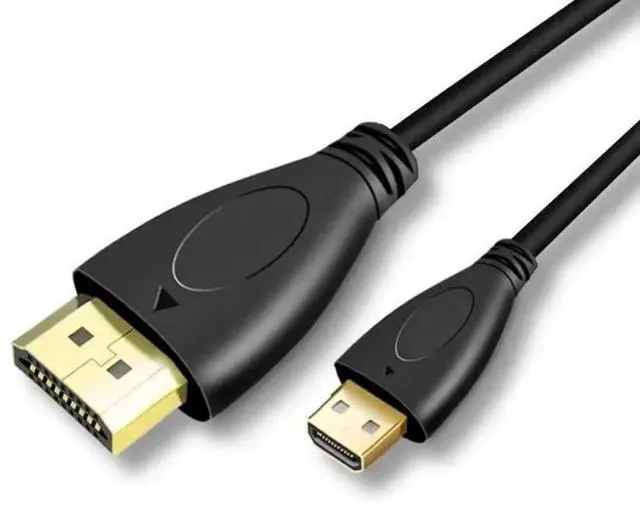 Main image of AOMOPROING Micro HDMI to HDMI Adapter Cable, 10.2Gbps High-Speed, 4K@30Hz, 1080p, Ethernet Ready, 3.3Ft, Black,2-Pack