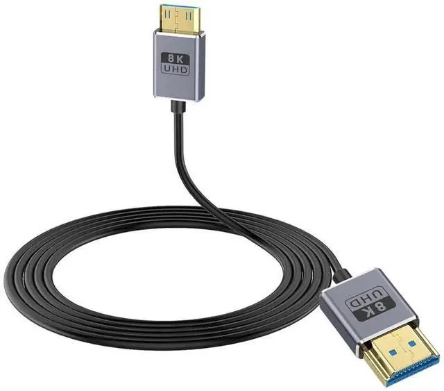 Main image of 8K Mini HDMI to HDMI Cable, 48Gbps Mini HDMI Male to HDMI Male Cable, Ultra Thin Mini HDMI Cord OD2.5mm, Support 8K@60Hz, 4K@240Hz, Dynamic HDR, eARCg for Laptop,Tablet,HDTV,Projector 4FT/1.2M