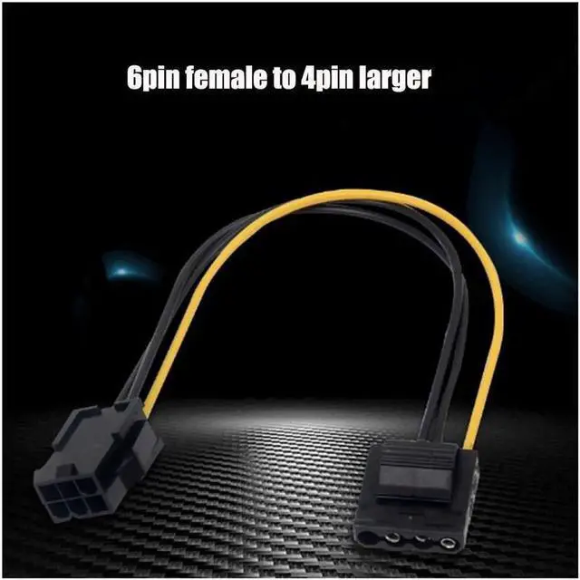 Alt view image 3 of 4 - Aomoproing   1pc Molex To PCI-E Power Adapter IDE 4Pin 4 Pin Female to 6 Pin Female 6Pin Graphics Video Card Converter Cable