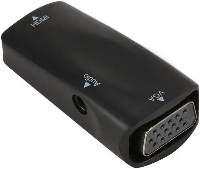 Main image of AOMOPROING FHD 1080P HDMI Female to VGA Female Mini Adapter with Audio Cable HDMI to VGA Converter for PC Laptop Computer Display Projector Black