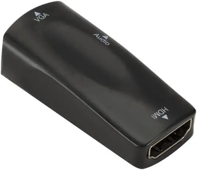 Alt view image 2 of 4 - AOMOPROING FHD 1080P HDMI Female to VGA Female Mini Adapter with Audio Cable HDMI to VGA Converter for PC Laptop Computer Display Projector Black