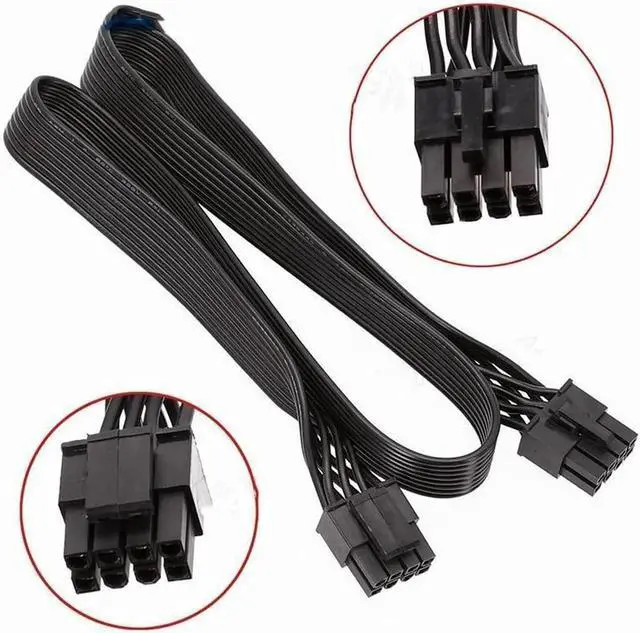 Alt view image 2 of 6 - Aomoproing CPU 8Pin to 8Pin (4+4Pin) Modular Power Supply Cable For TX850M TX750M TX650M TX550M TX-M Series Semi Modular PSU 60CM
