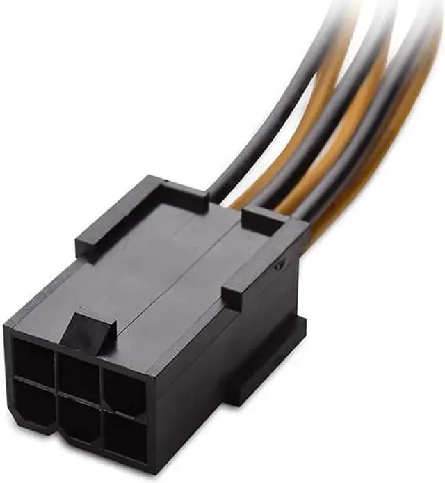 Alt view image 3 of 4 - Aomoproing (2-Pack) 6-Pin PCIe to 8-Pin PCIe Adapter Power Cable - 4 Inches